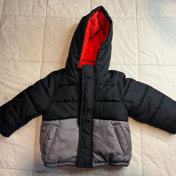 CARTER'S Boys 18M 2 Pcs Snowsuit Jacket And Bib Pants Preowned EUC Colorblock - Picture 5 of 6